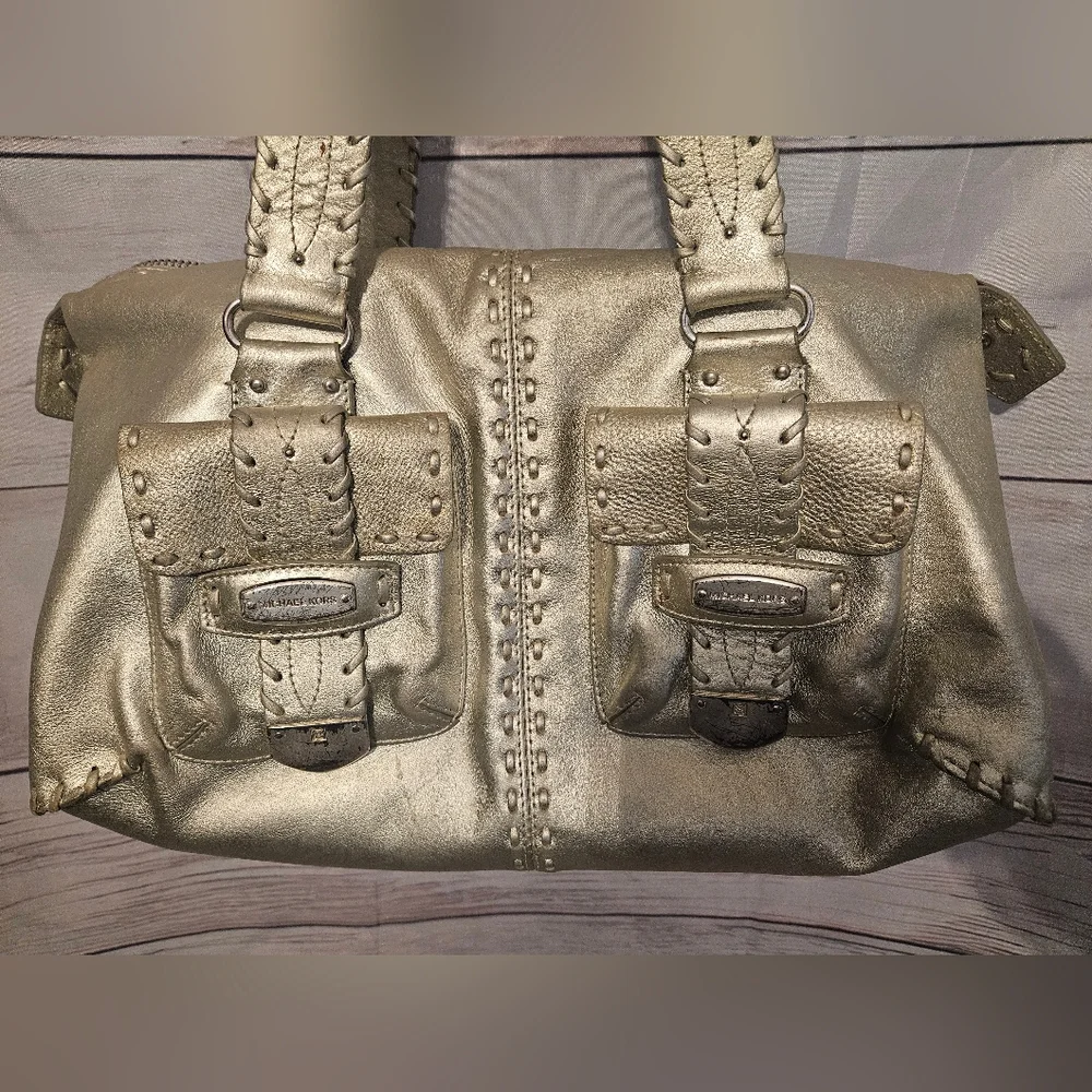 Michael KORS Gold Leather Bag - Picture 2 of 14